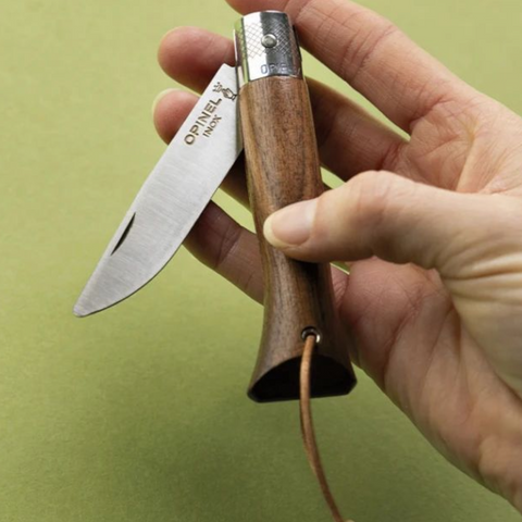 Opinel néo6 Opiflex Taschenmesser Nussbaum 7 cm – Sicheres EDC, Made in France