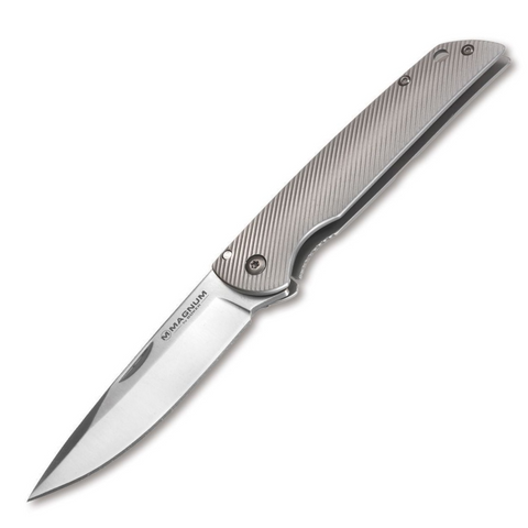 Böker Magnum Eternal Classic Taschenmesser 440A Stahl, Edelstahlgriff, Framelock, 20,5cm
