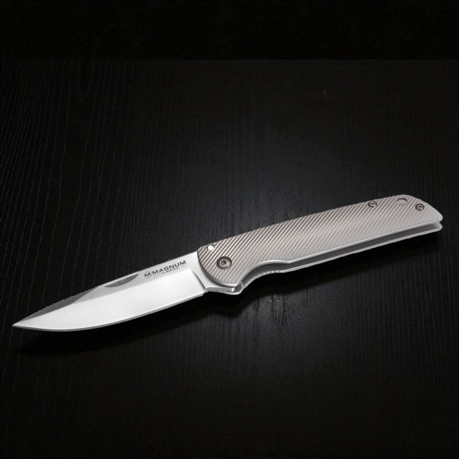 Böker Magnum Eternal Classic Taschenmesser 440A Stahl, Edelstahlgriff, Framelock, 20,5cm
