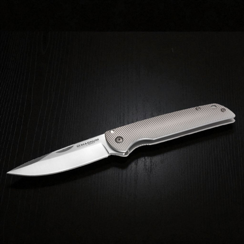 Böker Magnum Eternal Classic Taschenmesser 440A Stahl, Edelstahlgriff, Framelock, 20,5cm