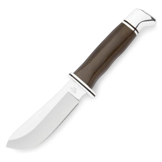 Buck 103 Skinner Pro Jagdmesser – S35VN Stahl, Micarta Griff, Lederscheide – Made in USA Buck