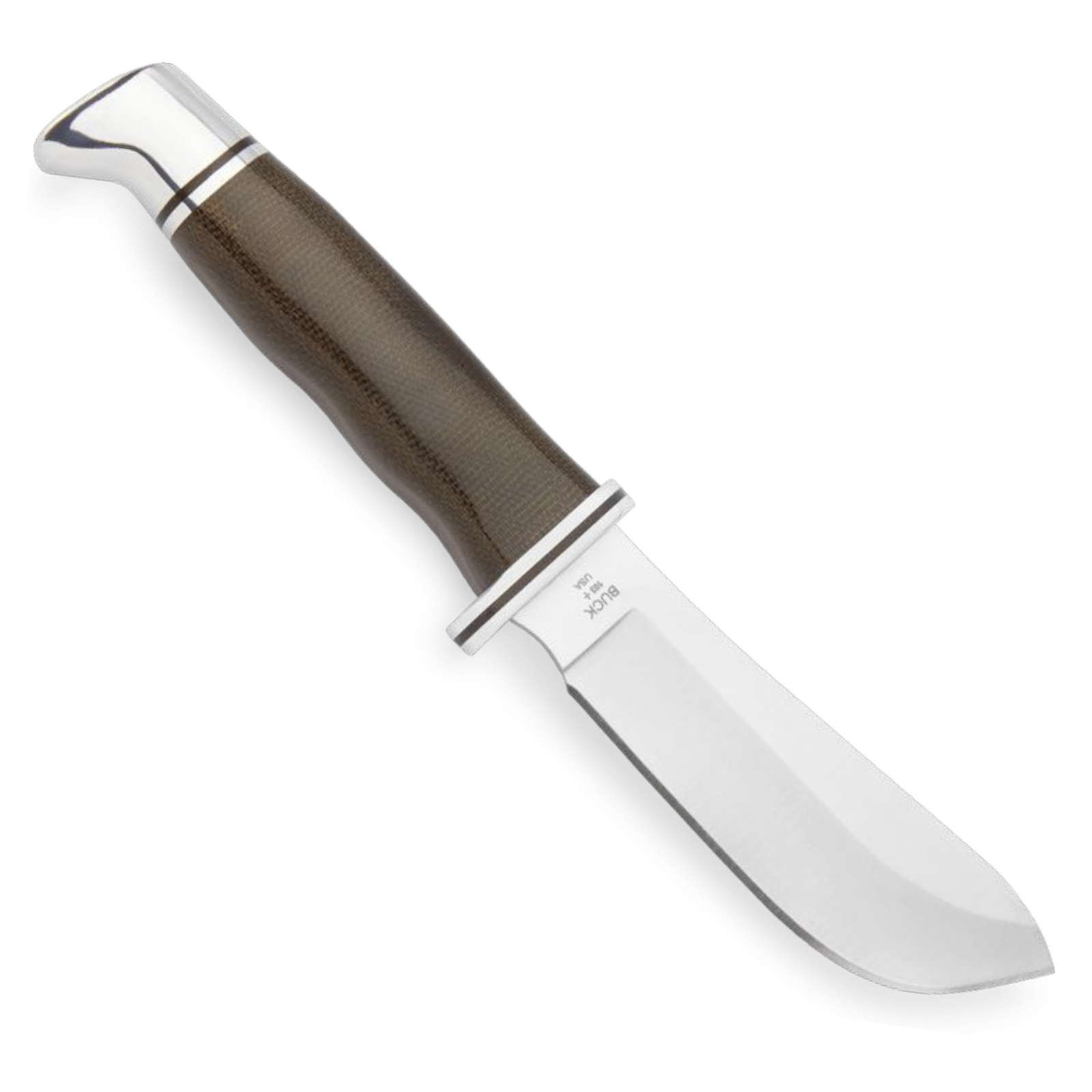 Buck 103 Skinner Pro Jagdmesser – S35VN Stahl, Micarta Griff, Lederscheide – Made in USA