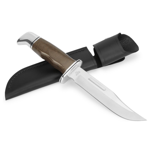 Buck 119 Special Pro Jagdmesser – S35VN Stahl, Micarta Griff, Lederscheide – Made in USA