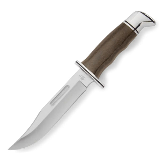 Buck 119 Special Pro Jagdmesser – S35VN Stahl, Micarta Griff, Lederscheide – Made in USA Buck