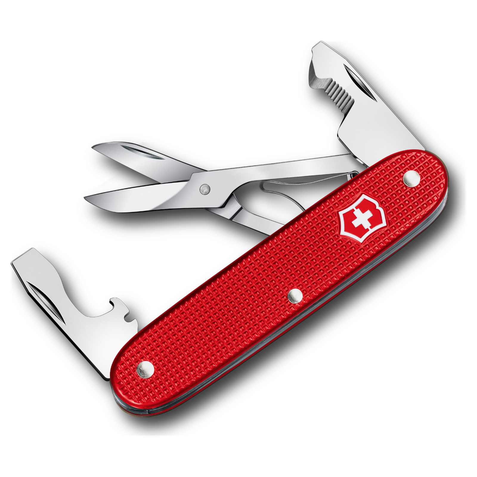 Victorinox Companion Slim Alox Rot 93 mm – Taschenwerkzeug ohne Klinge mit Schere & Schraubendreher