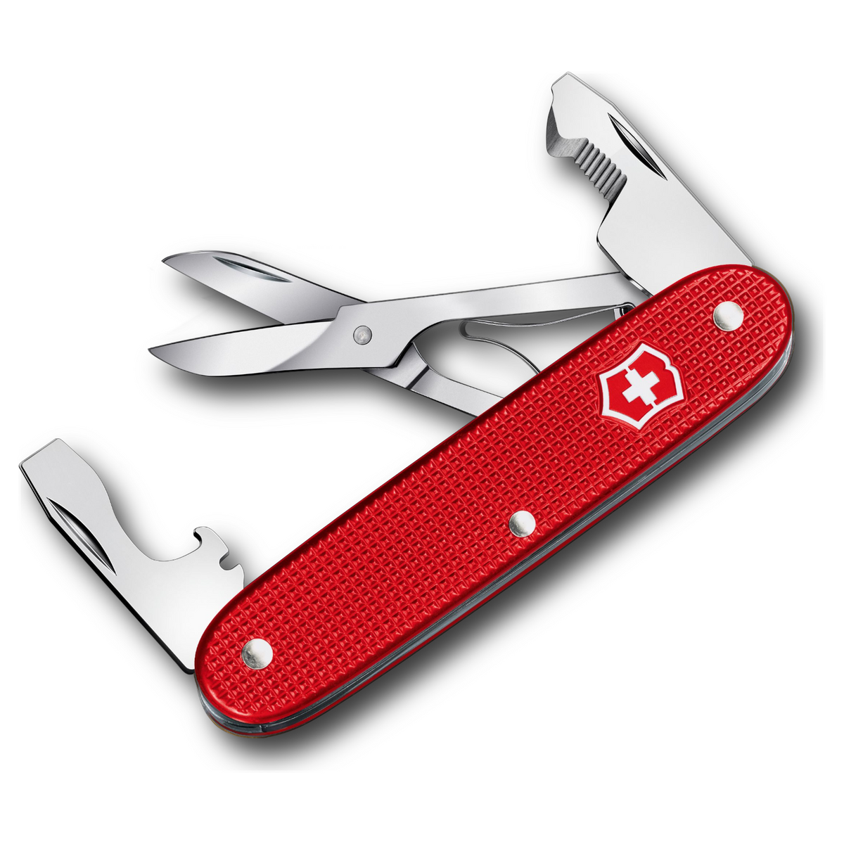 Victorinox Companion Slim Alox Rot 93 mm – Taschenwerkzeug ohne Klinge mit Schere & Schraubendreher