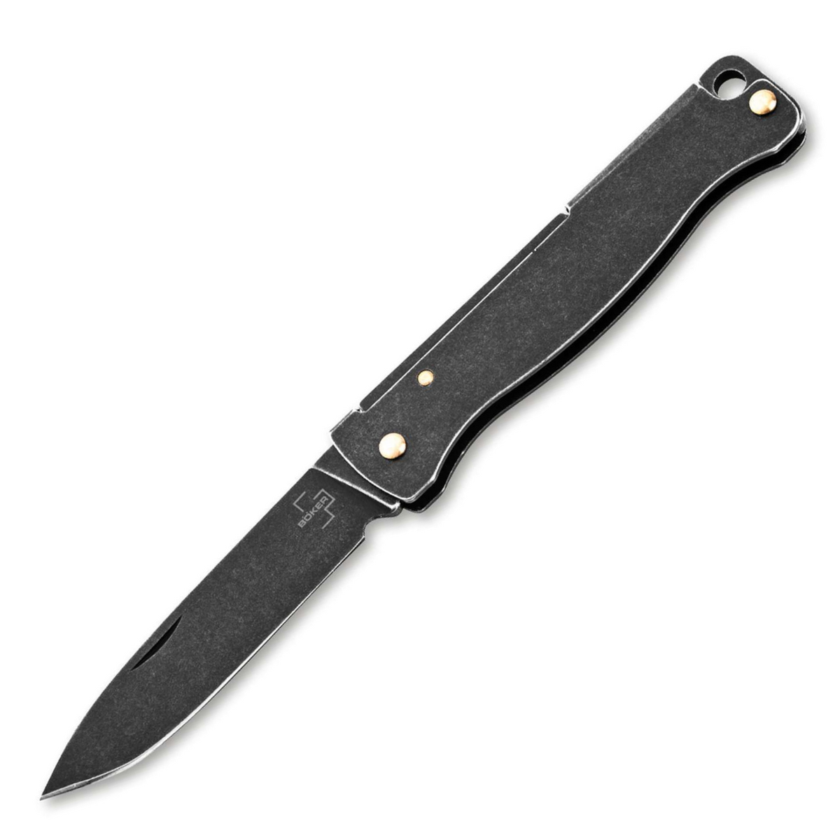 Böker Plus Atlas Mini Dark – Schlüsselbundmesser mit Black-Stonewash-Finish