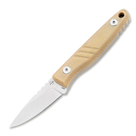 Böker Plus Five Point Nine – feststehendes EDC-Messer mit 440C-Klinge und Micarta-Griff