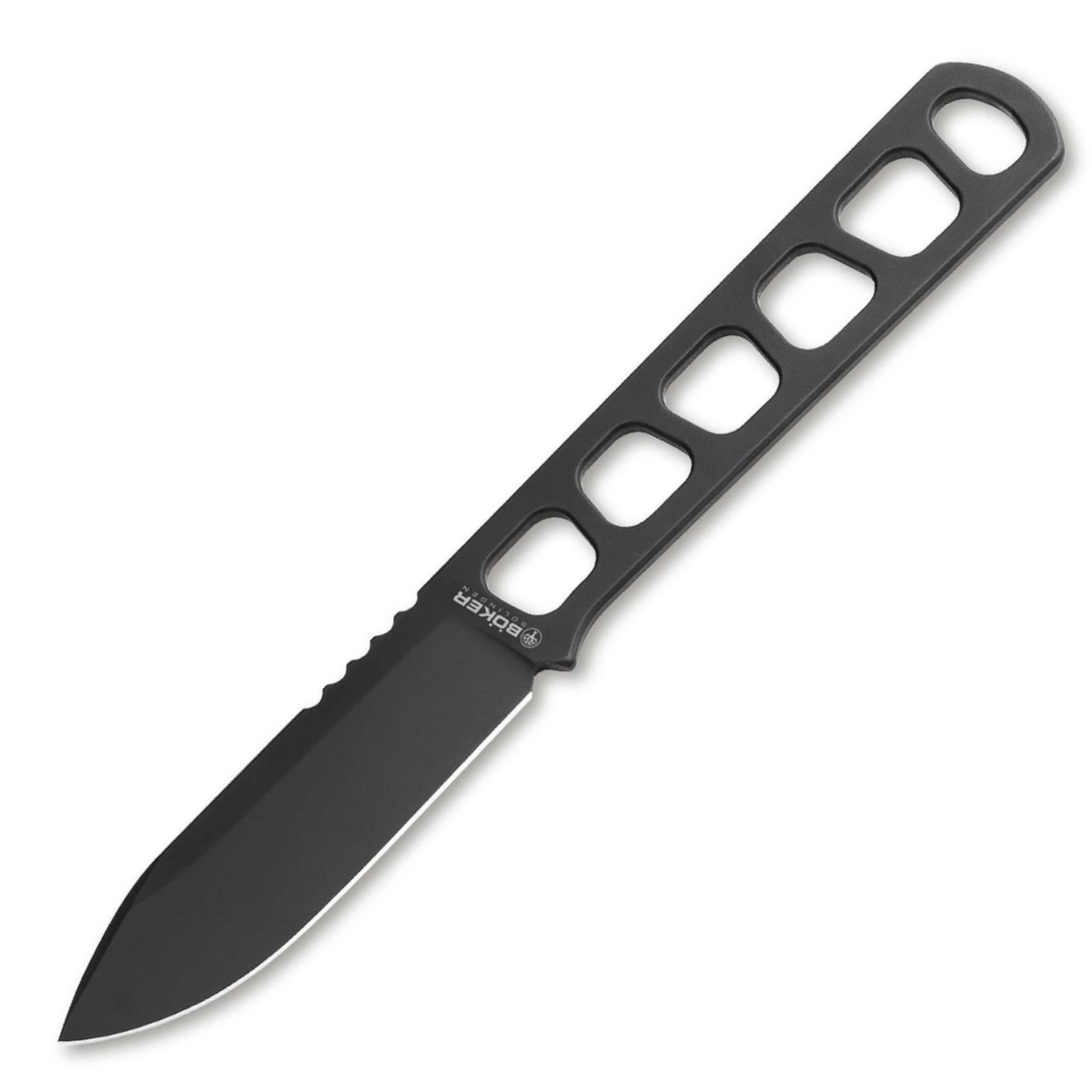 Böker Manufaktur Solingen BFF Packlite Allblack – Ultraleichtes Neck Knife aus MagnaCut mit Kydexscheide