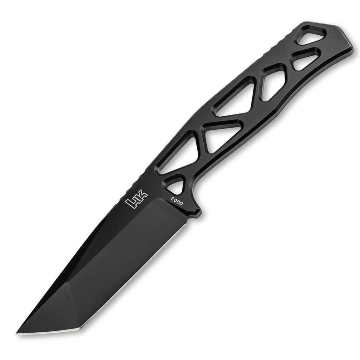 Heckler & Koch FX01 – Feststehendes Ganzstahlmesser D2, Tanto-Klinge & Kydexscheide