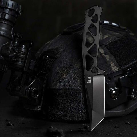 Heckler & Koch FX01 – Feststehendes Ganzstahlmesser D2, Tanto-Klinge & Kydexscheide