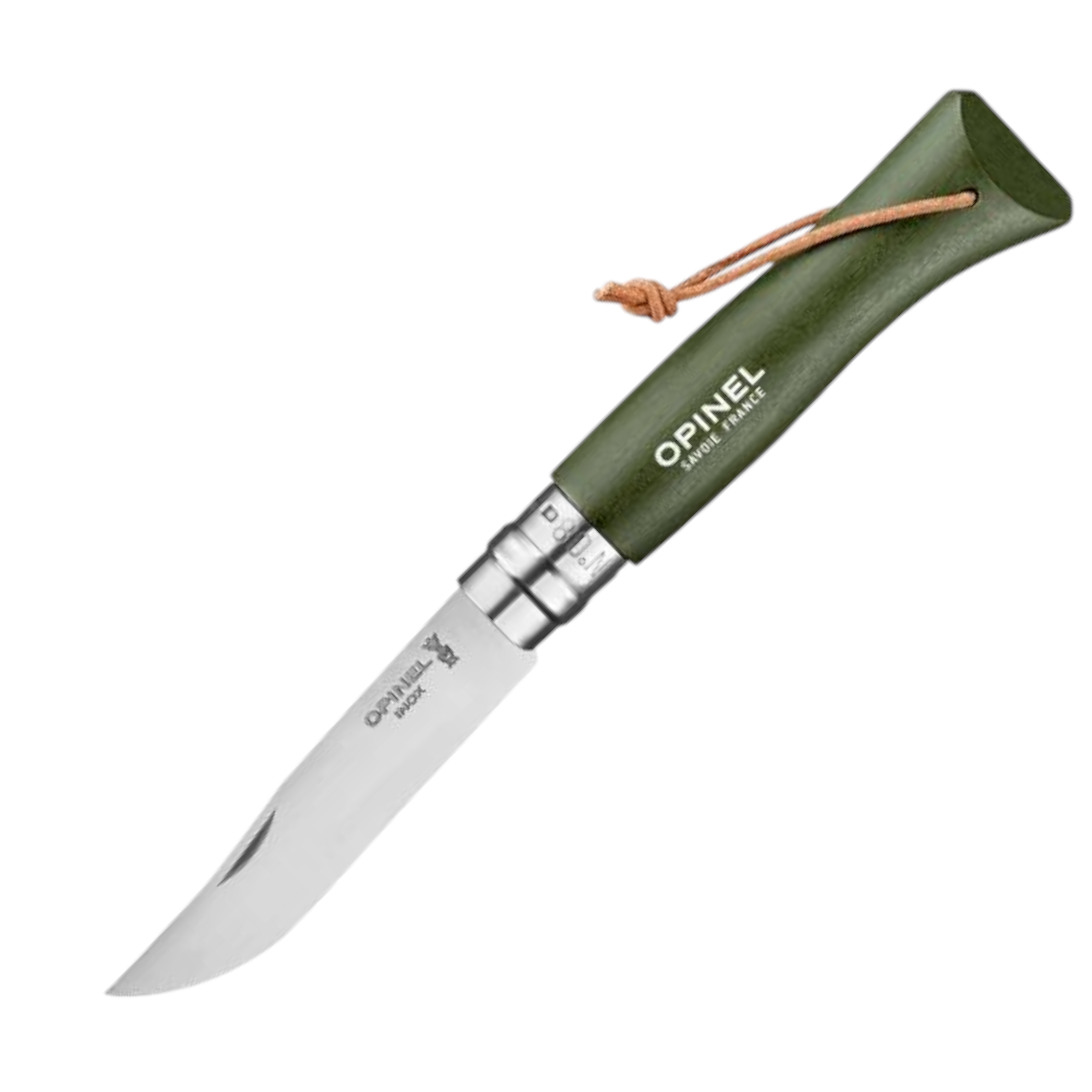 Opinel N°08 Baroudeur Kaki – Robustes Taschenmesser mit Edelstahlklinge & Holzgriff in Naturfarbe