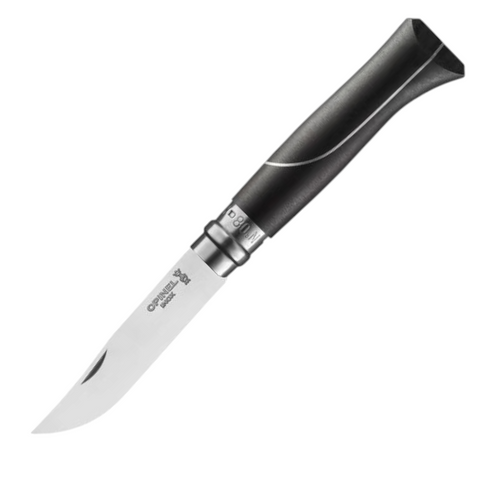 Opinel N°08 Ellipse – Luxus-Taschenmesser aus Ebenholz & Aluminium mit Geschenkbox