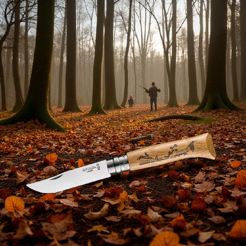 Opinel N°08 Animalia Hase – Taschenmesser mit Gravur auf Eichenholzgriff & 8,5 cm Edelstahlklinge