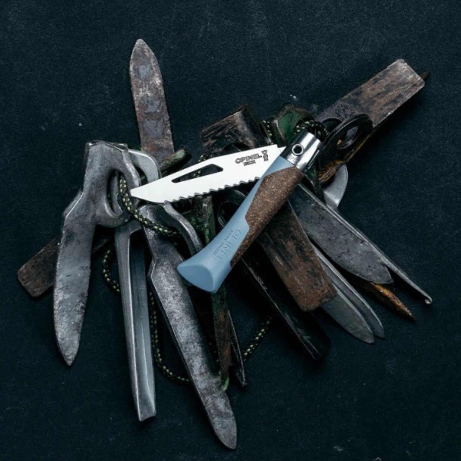 Opinel néo7 Alpine Gletscherblau – Taschenmesser für den Bergsport