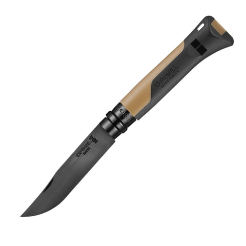 Opinel N°08 Horizon Senf-black Taschenmesser – Linerlock, 12C27 Stahl, Outdoor-EDC