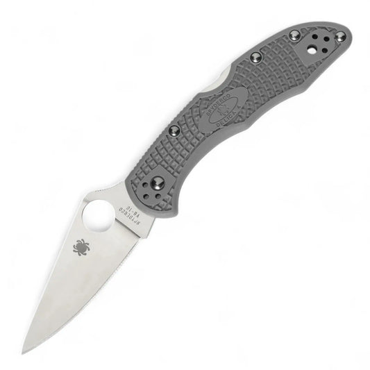 Spyderco Delica 4 C11FPGY FRN Grau VG-10 Klappmesser – Flat Ground Made in Japan Spyderco
