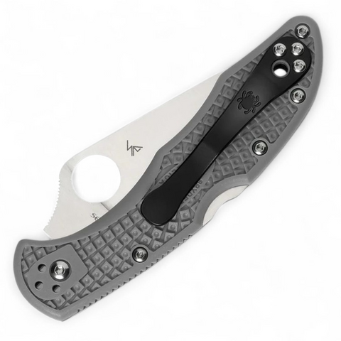 Spyderco Delica 4 C11FPGY FRN Grau VG-10 Klappmesser – Flat Ground Made in Japan
