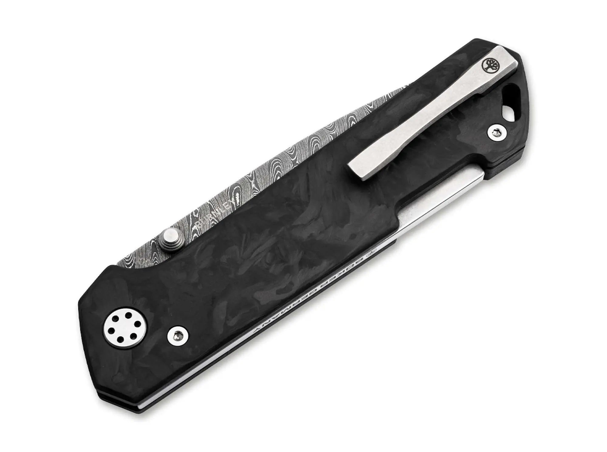 Böker Jahresmesser 2026 Damast 999 Stück Solingen Sammlermesser Carbon Backlock Böker Manufaktur Solingen
