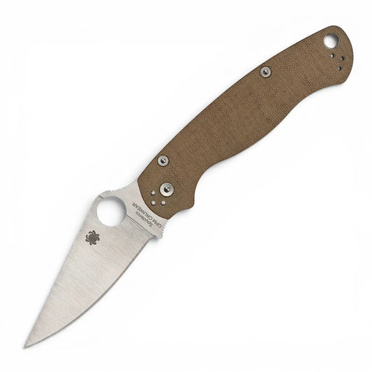 Spyderco Para Military 2 CruCarta – CPM CruWear Micarta (C81MPCW2)