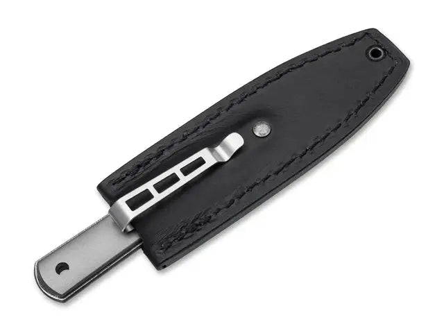 Böker Barlow BFF Titan Damast – Draufsicht des feststehenden EDC-Messers
