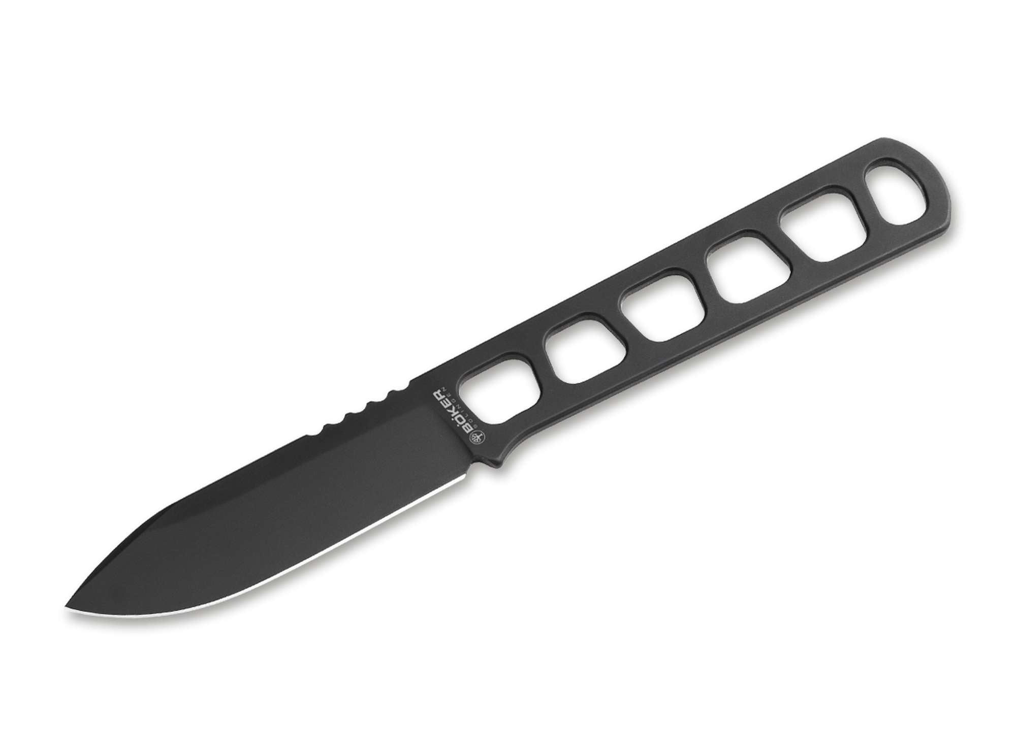 Böker Manufaktur Solingen BFF Packlite Allblack – Ultraleichtes Neck Knife aus MagnaCut mit Kydexscheide