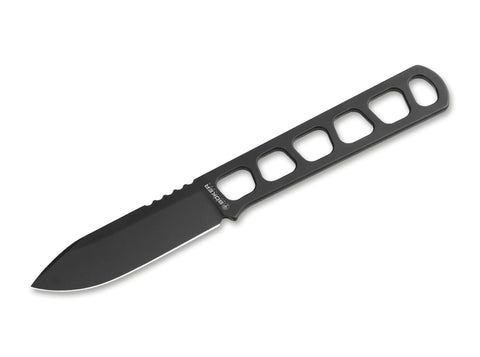Böker Manufaktur Solingen BFF Packlite Allblack – Ultraleichtes Neck Knife aus MagnaCut mit Kydexscheide