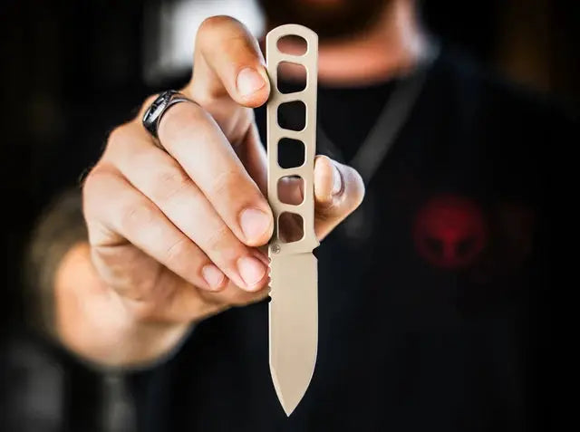 Böker BFF Packlite Desert Sand – Draufsicht des Skelettmessers