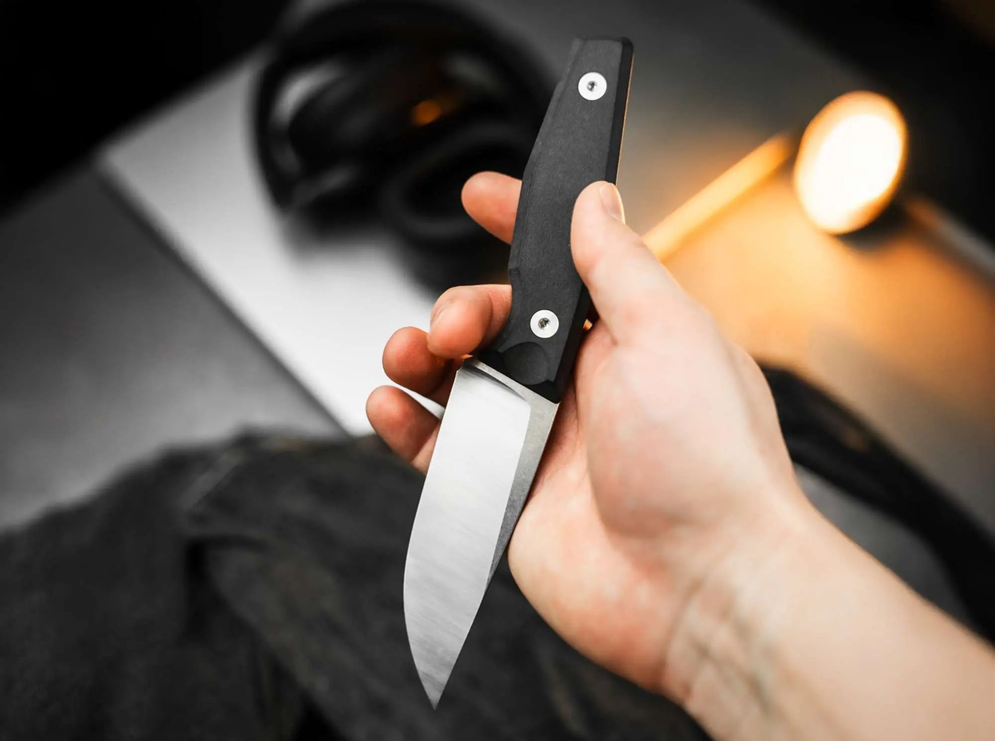 Böker Daily Knives AK4 14C28N – Feststehendes EDC & Outdoor Messer mit Richlite Griff | Made in Solingen Böker Manufaktur Solingen