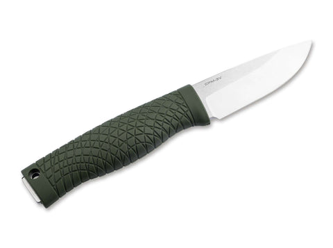 Böker Manufaktur Solingen Bronco Mini CPM-3V Green – Kompaktes Bushcraft-Messer mit Kydexscheide