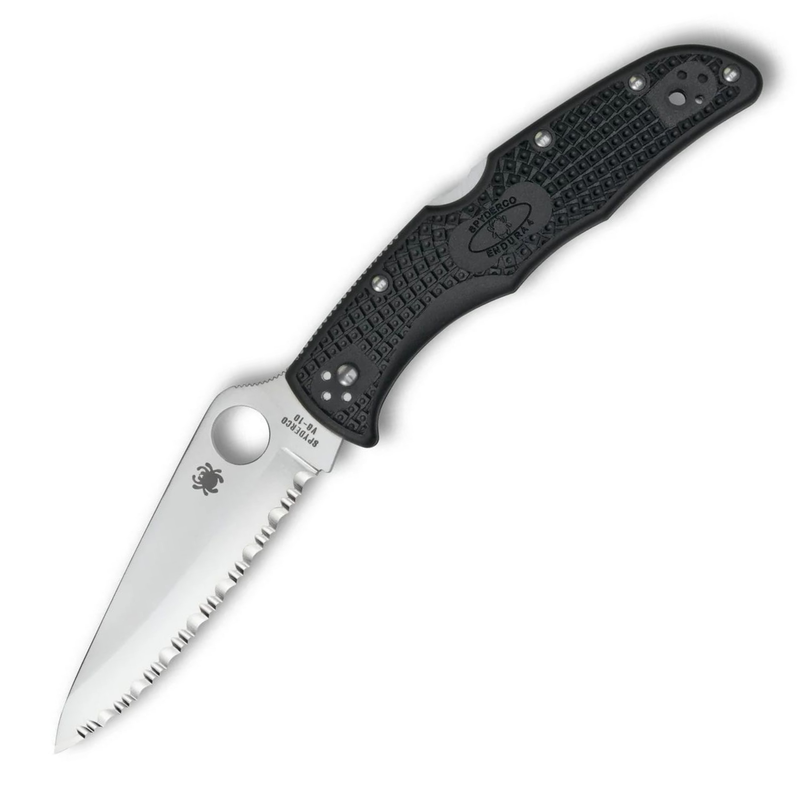 Spyderco C10SBK Endura 4 VG-10 FRN Black Klappmesser Japan Serrated