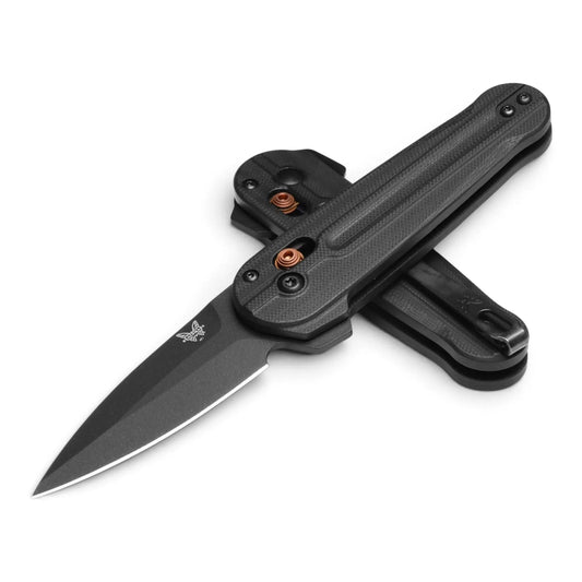 Benchmade 491BK-02 Lowden – geöffnetes Taschenmesser in der seitlichen Gesamtansicht
