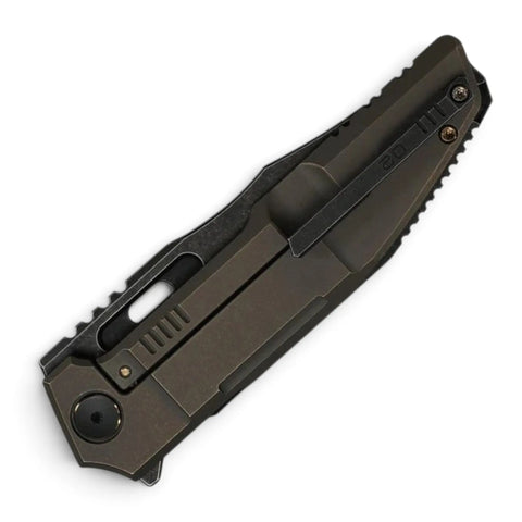 WE Knife Barracks Bronze Ti – M390 Einhandmesser Limited Edition