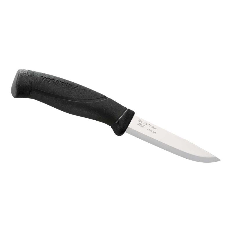 Morakniv Companion (S) Outdoor Messer Black – 12C27 Edelstahl mit Scandi-Schliff & rutschfestem Griff