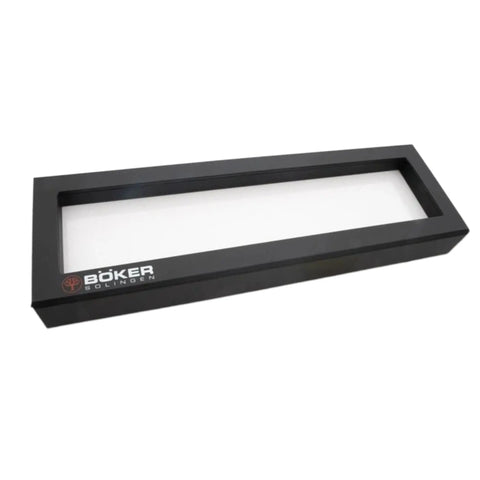 Böker Schwebedisplay schwarz – Präsentationsdisplay für ein Messer, 26,5 × 6 × 2,5 cm