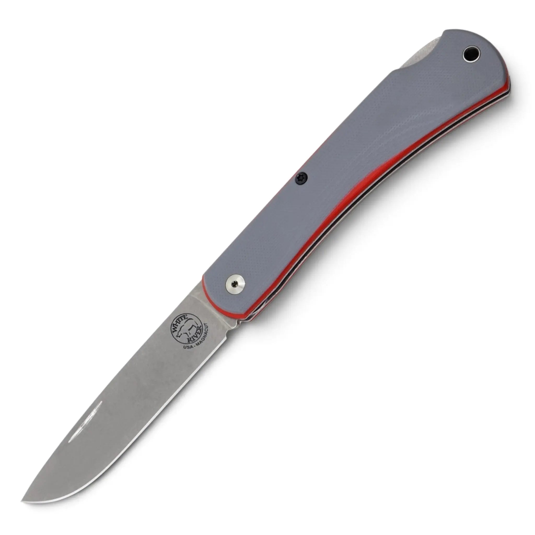 White River Mudbug Gray G10 / Red Liner – Lockback-Taschenmesser CPM MagnaCut, §42a-konform