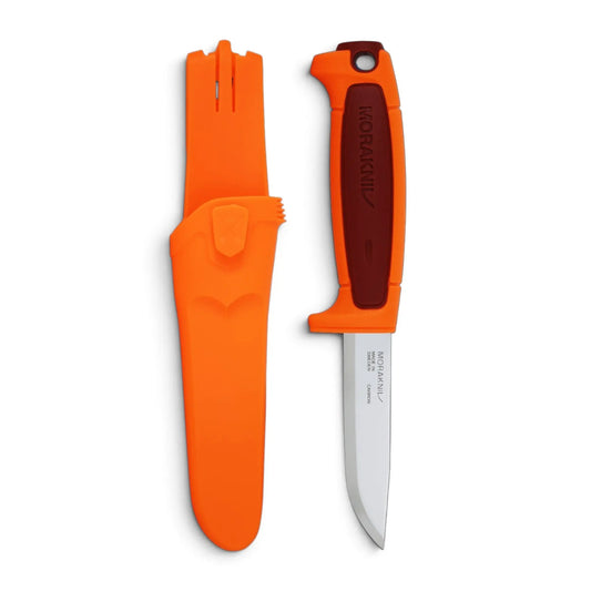 Morakniv Duty 511 (C) Handwerkermesser mit rotem Griff und Scheide in Hi-Vis Orange