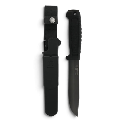 Morakniv Mörkret Black Blade (C) – Full-Tang Survivalmesser mit 100Cr6-Carbonstahl und DLC, 15,3 cm Klinge