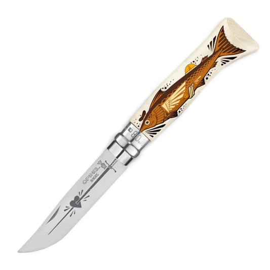 Opinel No. 08 The Swordfisherman by Jeremy Fish – Künstleredition in der Gesamtansicht