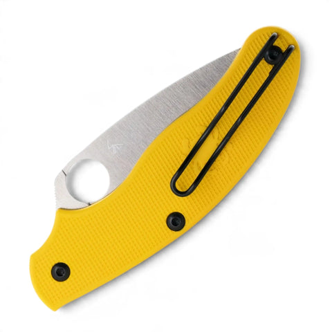 Spyderco UK Penknife Salt C94PYL – gelber FRN-Griff mit Taschenclip