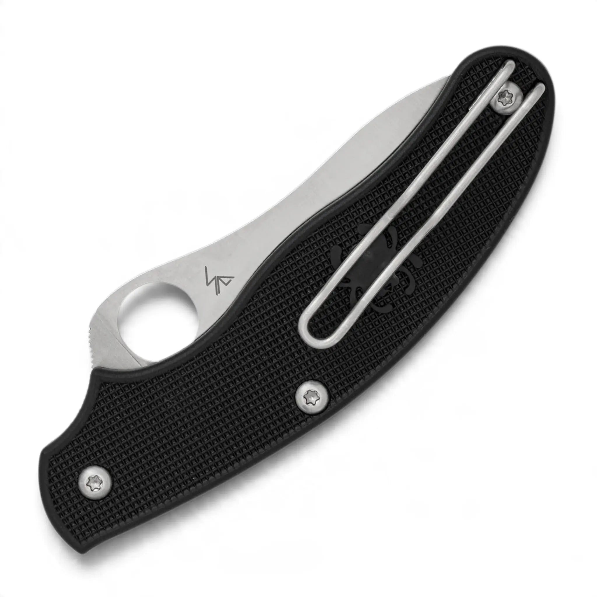 Spyderco UK Penknife Drop Point C94PBK3 – schwarzer FRN-Griff mit Zeigefinger-Choil