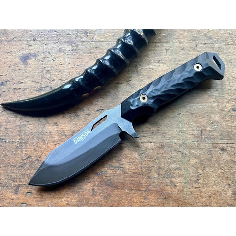 Dawson Knives Shepherd Hamon – schwarzer G10-Griff im Detail