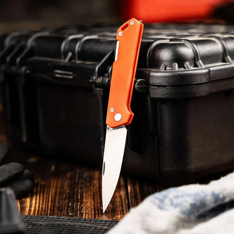 Böker Kihon Bifold G10 Orange – orange G10-Griffschalen mit Backlock