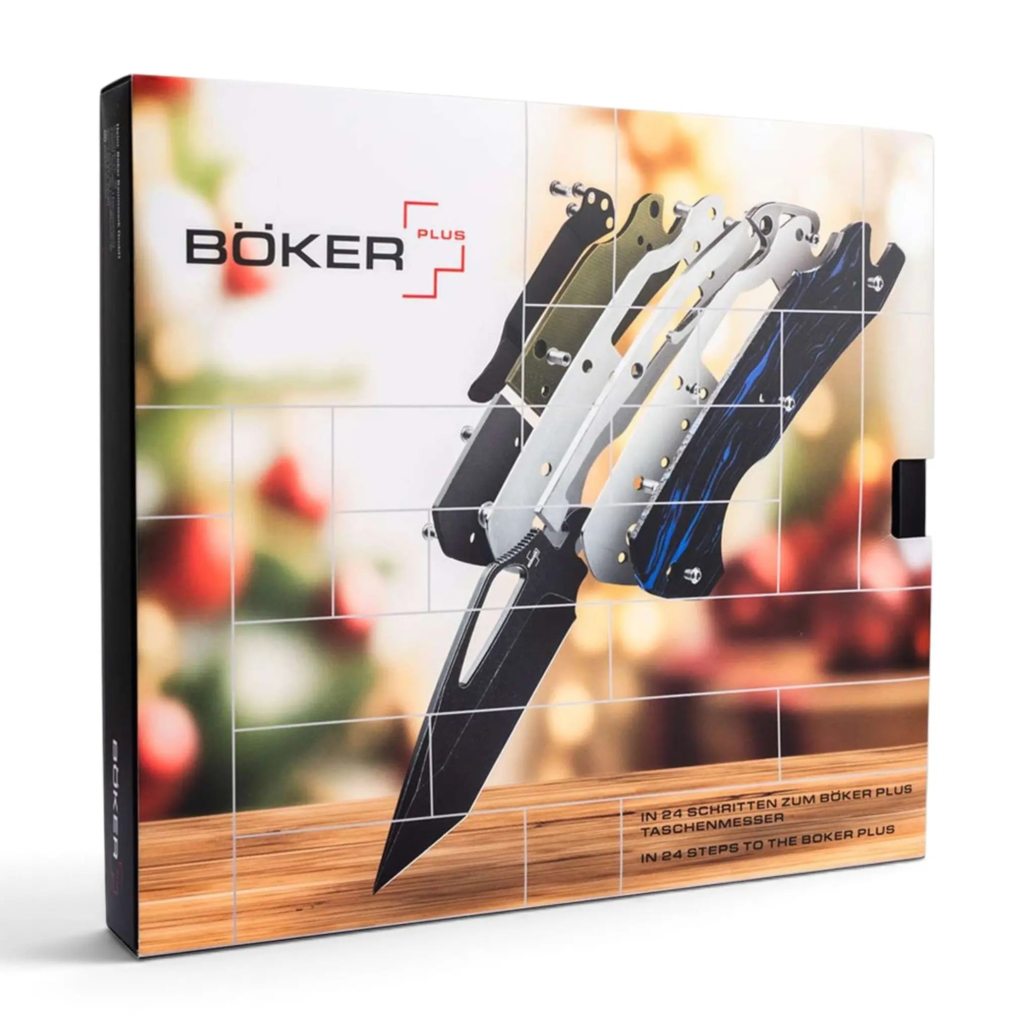 Böker Plus Adventskalender 2026 DTK – Kalender mit 24 Türchen und Messerbausatz