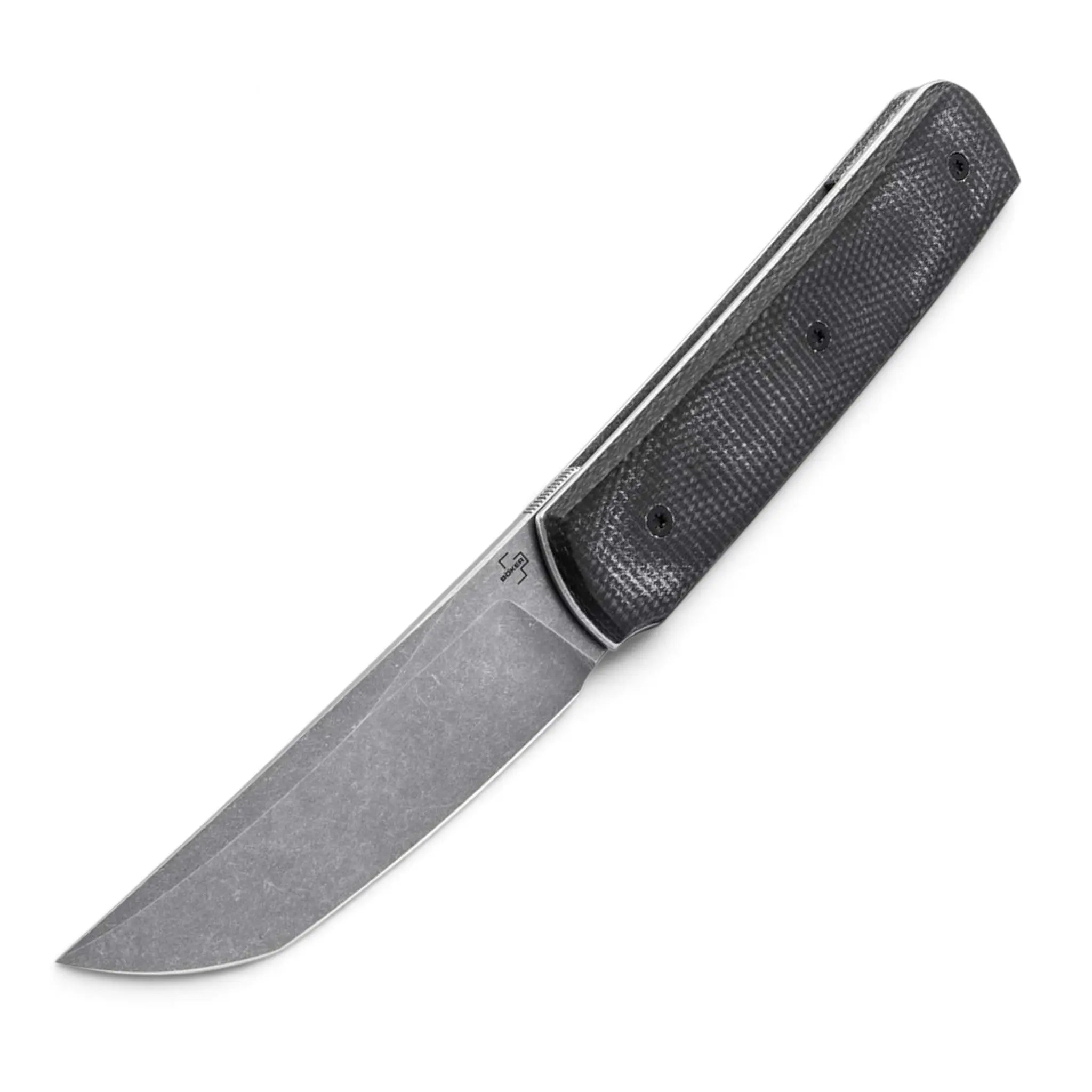 Böker Plus Mini Sanjo mit Tanto-ähnlicher 14C28N-Klinge im Stonewash-Finish