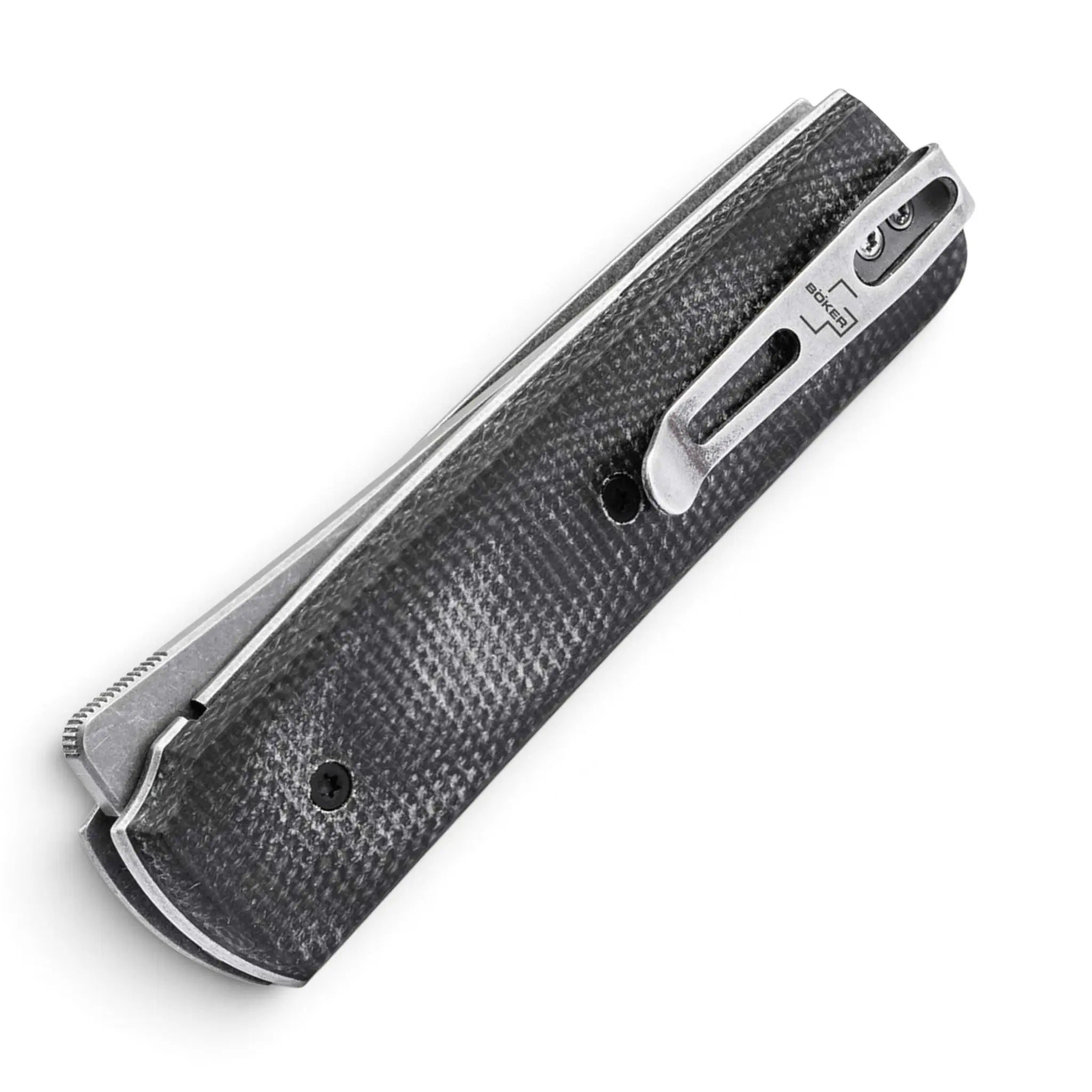 Böker Plus Mini Sanjo mit Micarta-Griffschalen und Tip-Up-Clip