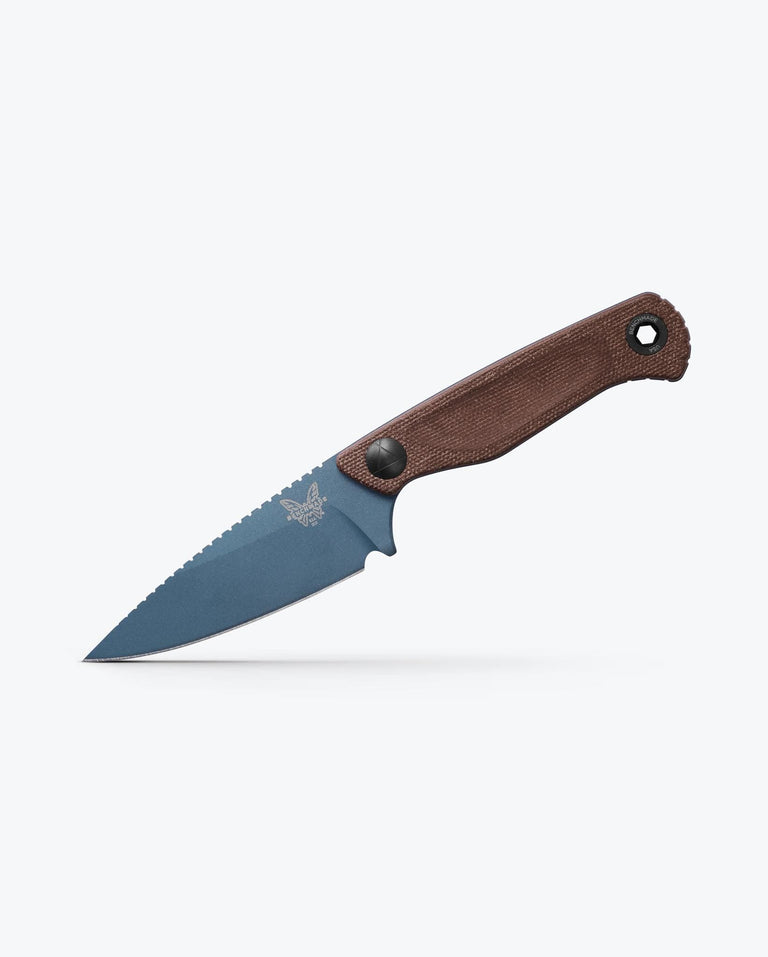Benchmade 203BT-03 Dacian MagnaCut – Blue Blade Jagdmesser Micarta & Leder