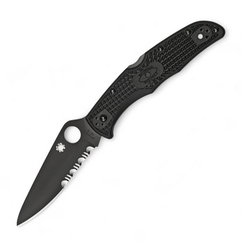 Spyderco C11PSBBK Delica 4 – FRN Black, Teilwellenschliff, VG-10
