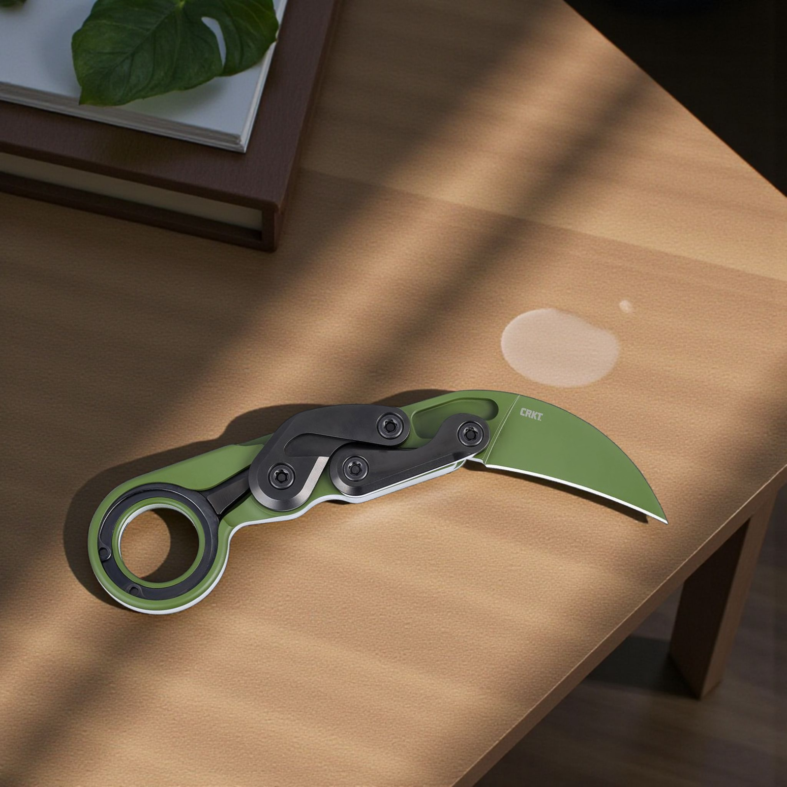 CRKT Provoke® 4040BG Karambit – D2 Stahl, Green Aluminum, Kinematic®