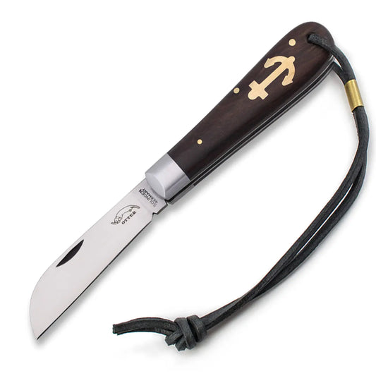 Otter Ankermesser Grenadill – Taschenmesser, C75 oder rostfrei, wahlweise mit Lederband